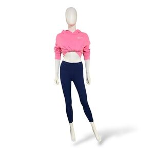 Fabletics Navy Blue High-Waisted Activewear Leggings, Small